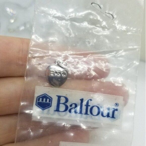 1987 balfour heart charm silver new - Picture 2 of 2